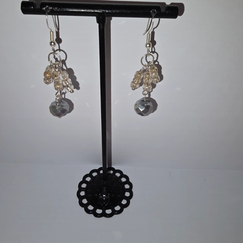 Elegant Silver and Gold Dangle Earrings